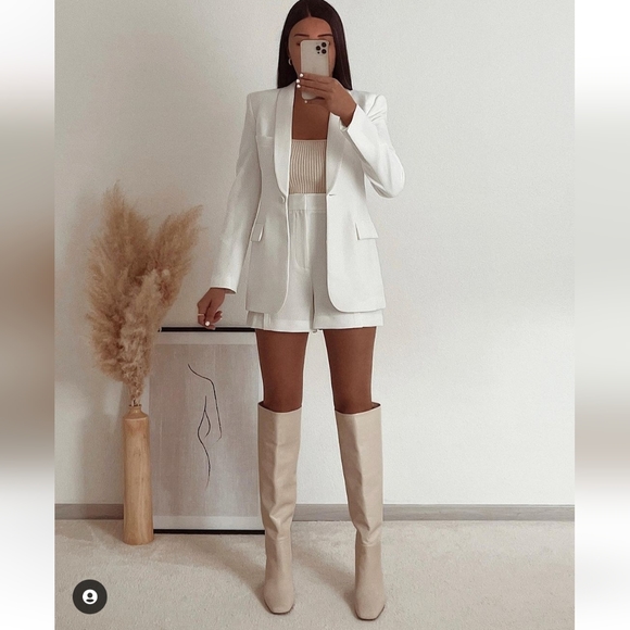 ZARA * BLAZER WHITE Size L tuxedo - Picture 5 of 16